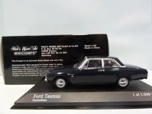 Minichamps Ford Taunus 1960 Dark Blue 1/43 Seminuevo