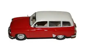 IST 010 WARTBURG311-1 KOMBI 1962 Black & White 1/43 Seminuevo